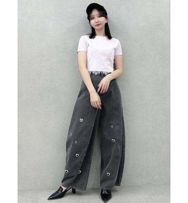 dazzlin「レースキャミレイヤードTシャツ」|Tシャツ・カットソー|