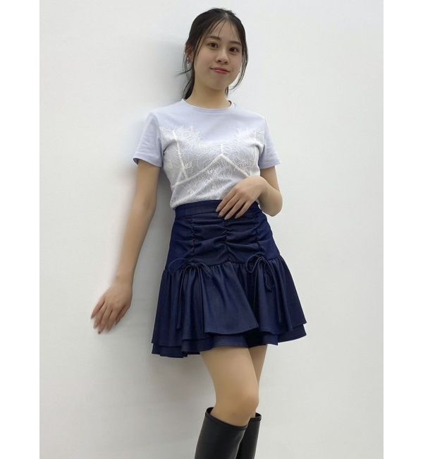 dazzlin「レースキャミレイヤードTシャツ」|Tシャツ・カットソー|