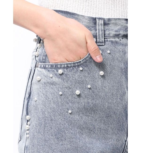 MERCURYDUO「【追加生産】パールデニムパンツ」|デニム|