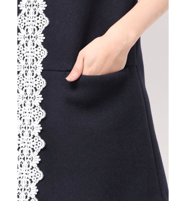 MERCURYDUO「バイカラーレースミニワンピース」|ワンピース|