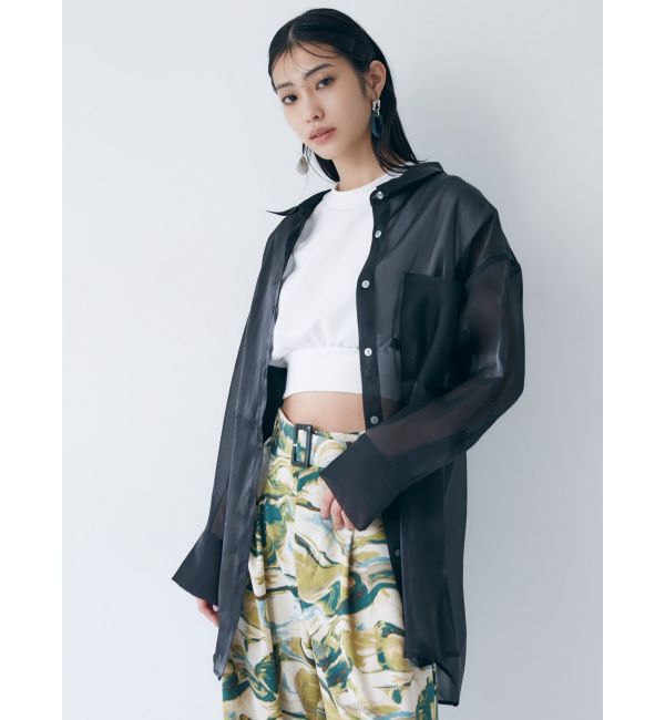 MURUA「シャイニーシアーシャツ」|シャツ・ブラウス|