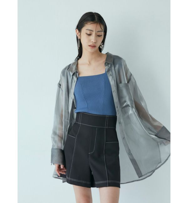 MURUA「シャイニーシアーシャツ」|シャツ・ブラウス|