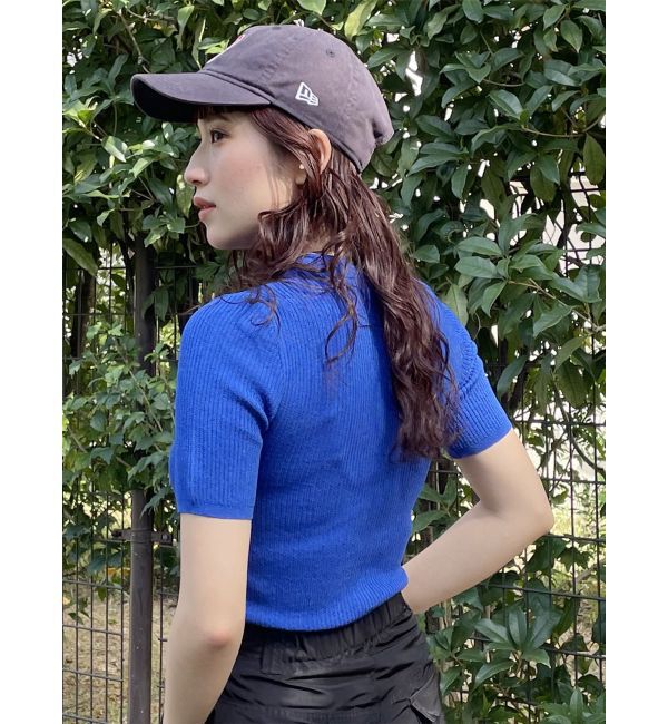 MURUA「ハーフスリーブタイトリブニット」|ニット・セーター|