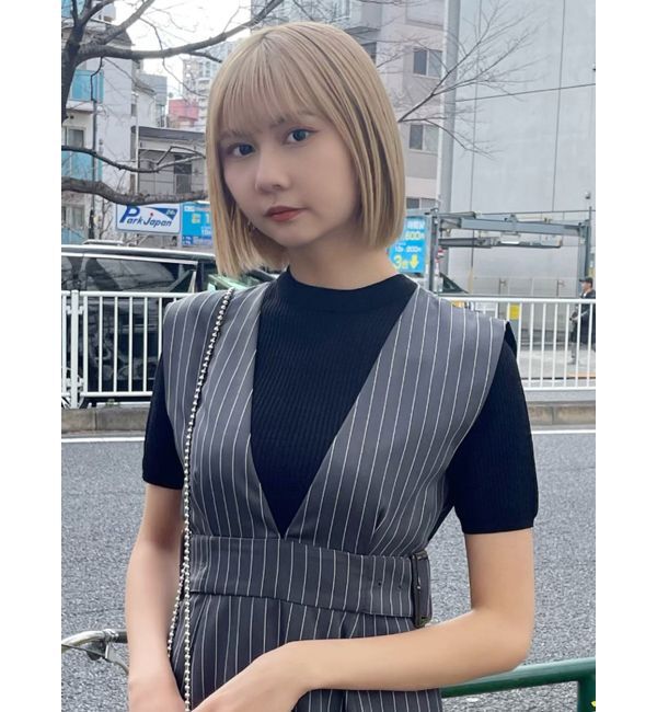 MURUA「ハーフスリーブタイトリブニット」|ニット・セーター|