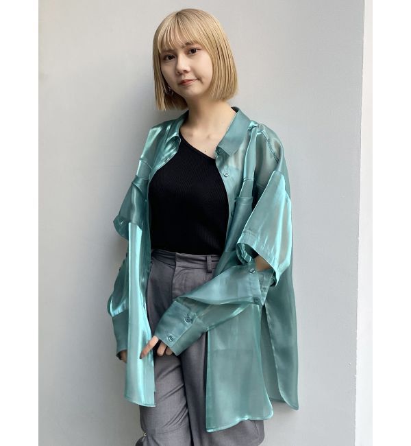 MURUA「2WAYスリーブシアーシャツ」|シャツ・ブラウス|