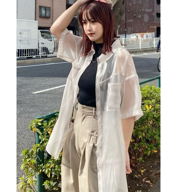 MURUA「2WAYスリーブシアーシャツ」|シャツ・ブラウス|