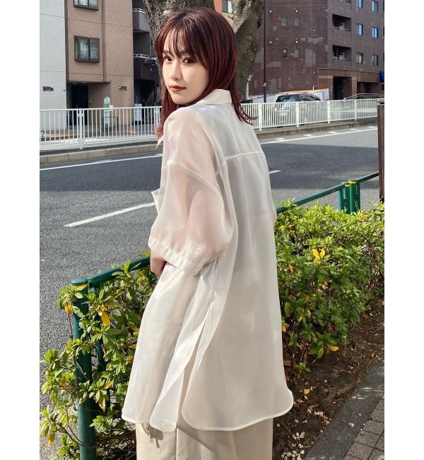 MURUA「2WAYスリーブシアーシャツ」|シャツ・ブラウス|