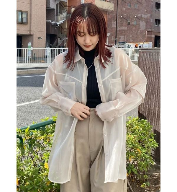 MURUA「2WAYスリーブシアーシャツ」|シャツ・ブラウス|