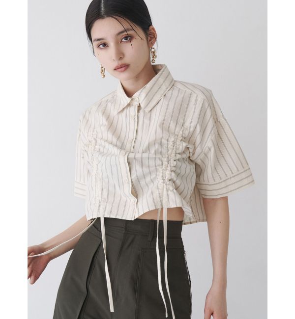 MURUA「バイカラーシャーリングシャツ」|シャツ・ブラウス|ホワイト