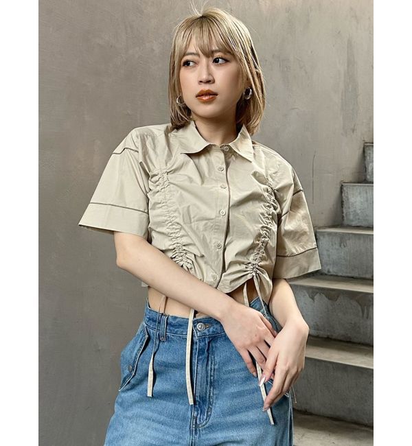 MURUA「バイカラーシャーリングシャツ」|シャツ・ブラウス|