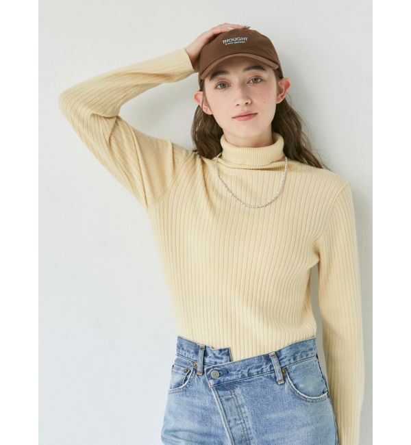 Ungrid「ウォッシャブルタートルニット」|ニット・セーター|イエロー