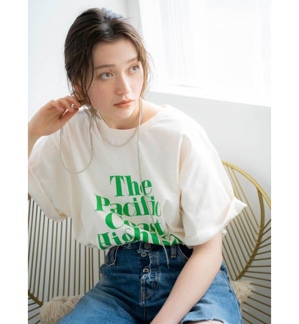 Ungrid「ヴィンテージウォッシュロゴビッグTee」|Tシャツ・カットソー|