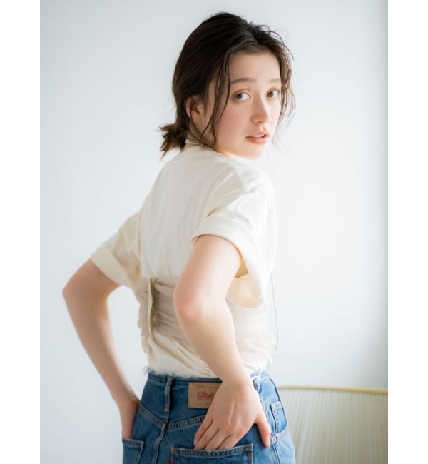 Ungrid「ヴィンテージウォッシュロゴビッグTee」|Tシャツ・カットソー|