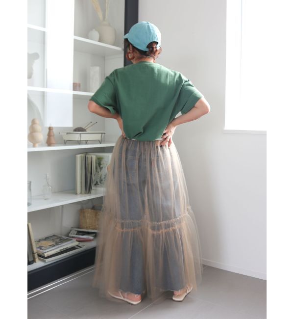 Ungrid「ヴィンテージウォッシュロゴビッグTee」|Tシャツ・カットソー|