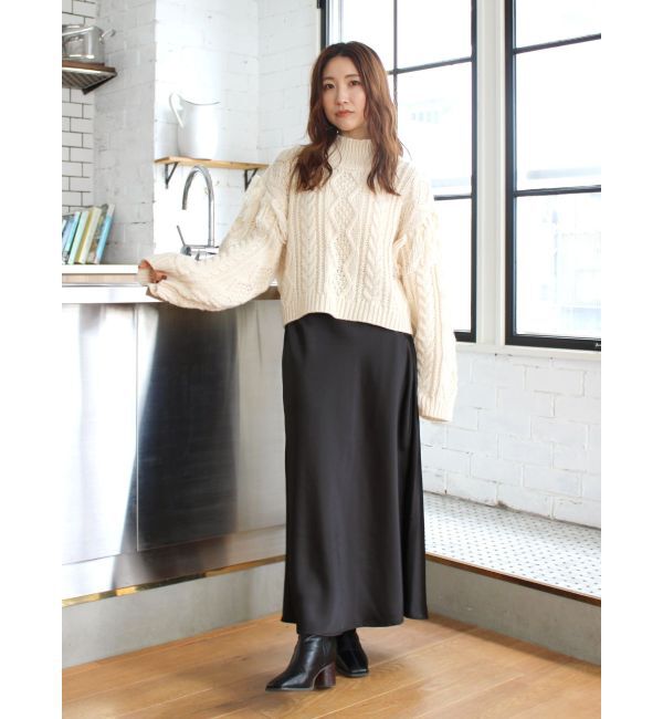 Ungrid「レースアップケーブルニット」|ニット・セーター|