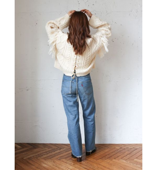 Ungrid「レースアップケーブルニット」|ニット・セーター|