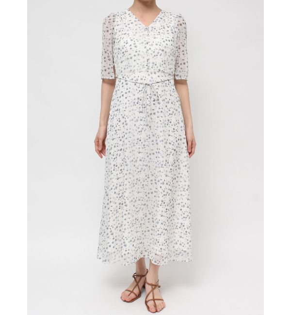 LAGUNAMOON「フラワーパターンVネックワンピース」|ワンピース|