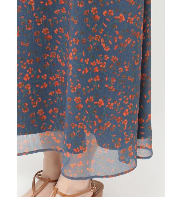 LAGUNAMOON「フラワーパターンVネックワンピース」|ワンピース|