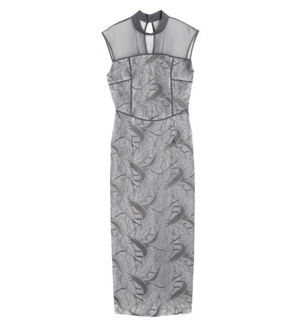 LAGUNAMOON「LADYメッシュエンブロイダリードレス」|ドレス|