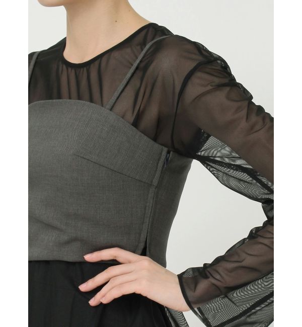 LAGUNAMOON「LADYシアーレイヤードセットアップドレス」|ドレス|