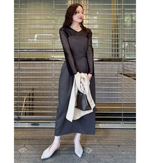 LAGUNAMOON「LADYシアーレイヤードセットアップドレス」|ドレス|