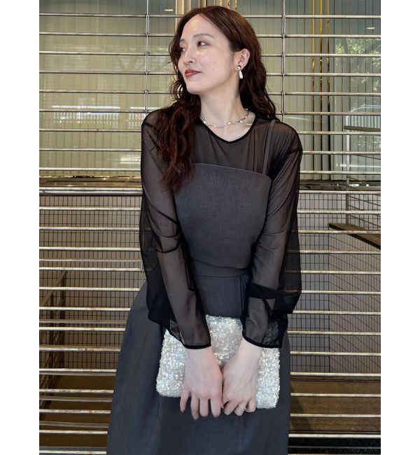 LAGUNAMOON「LADYシアーレイヤードセットアップドレス」|ドレス|