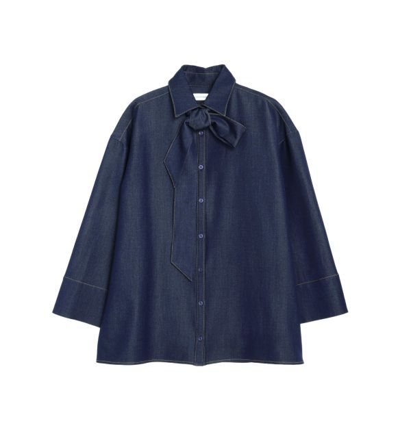 LAGUNAMOON「【柳橋唯コラボ】ワイドスリーブタイネックシャツ」|シャツ・ブラウス|