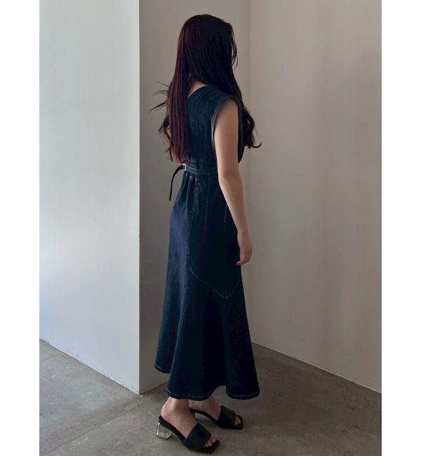 LAGUNAMOON「【Leeコラボ】フレアスリーブデニムワンピース」|ワンピース|