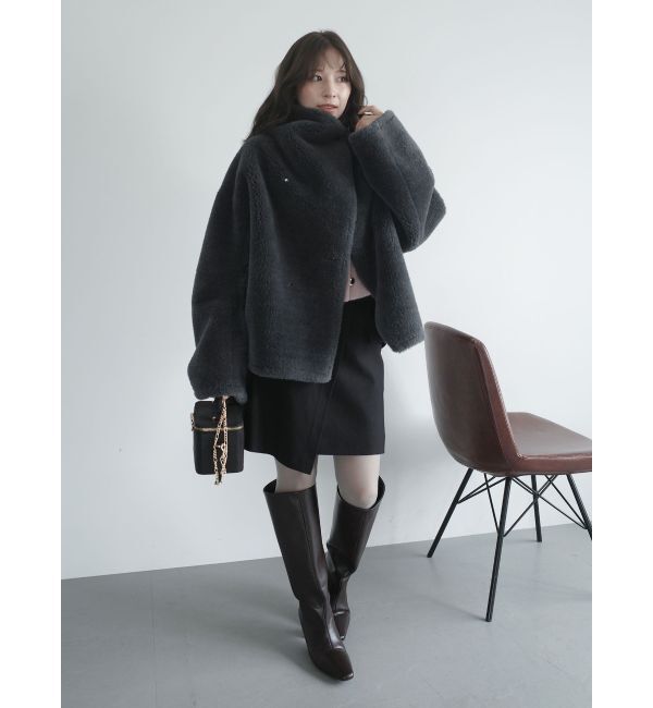 LAGUNAMOON「【REVIVAL】フェイクムートンスタンドカラーコート」|その他|