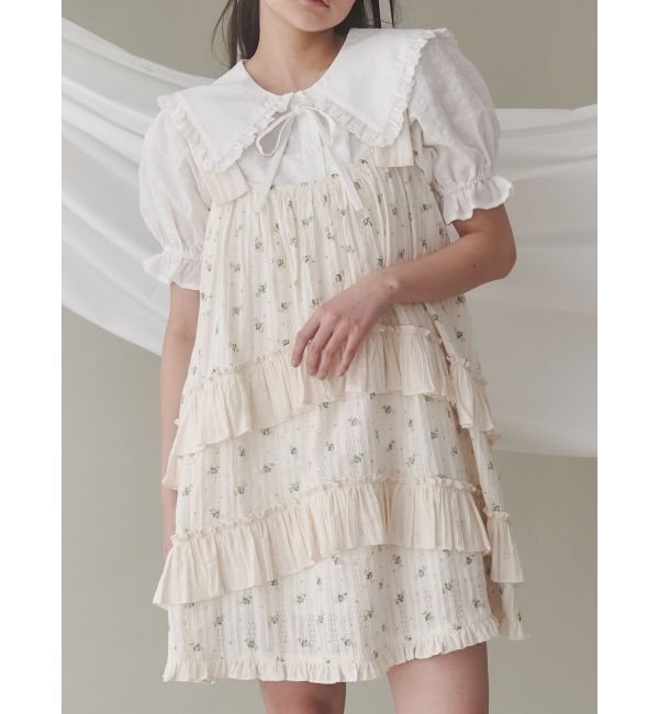 merry jenny「ギンガムリボンブラウス」|シャツ・ブラウス|オフホワイト