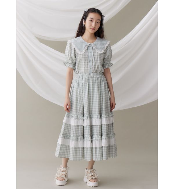 merry jenny「ギンガムリボンブラウス」|シャツ・ブラウス|