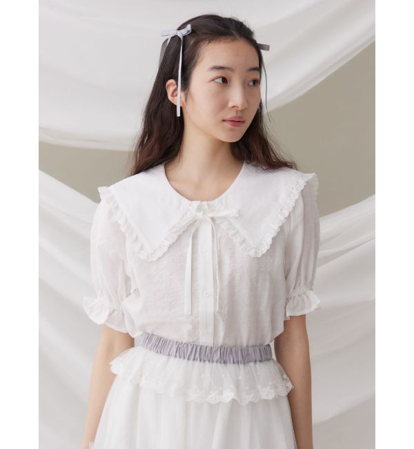 merry jenny「ギンガムリボンブラウス」|シャツ・ブラウス|