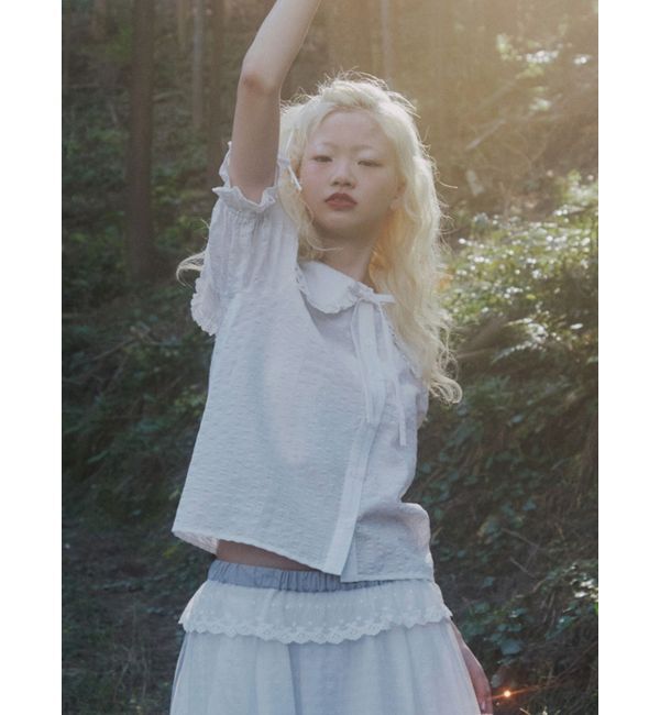 merry jenny「ギンガムリボンブラウス」|シャツ・ブラウス|