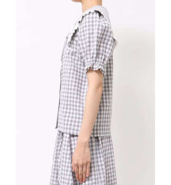 merry jenny「ギンガムリボンブラウス」|シャツ・ブラウス|