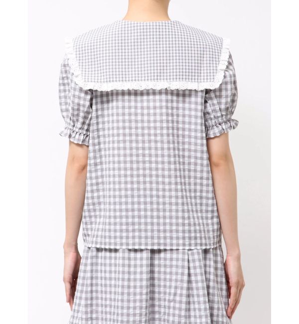merry jenny「ギンガムリボンブラウス」|シャツ・ブラウス|