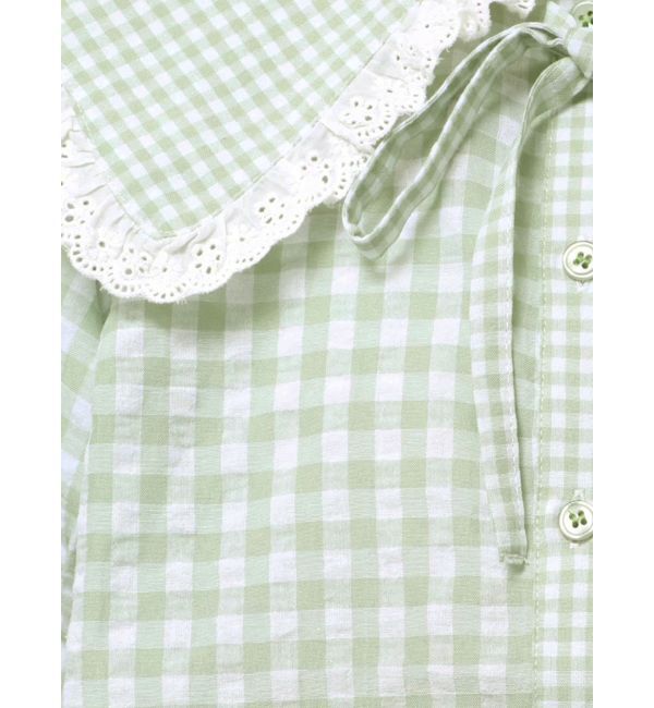 merry jenny「ギンガムリボンブラウス」|シャツ・ブラウス|