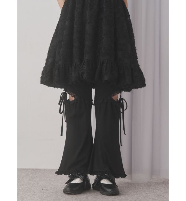 merry jenny「レースカットフリルリブパンツ」|その他|