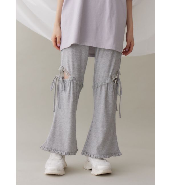 merry jenny「レースカットフリルリブパンツ」|その他|