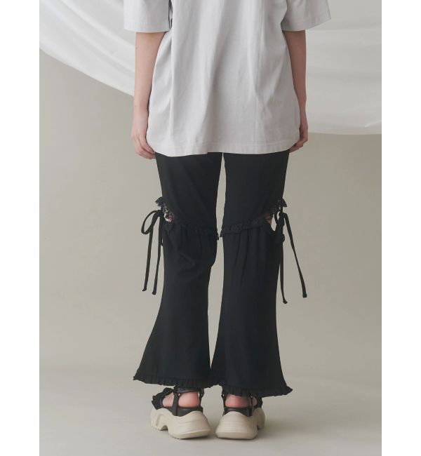 merry jenny「レースカットフリルリブパンツ」|その他|