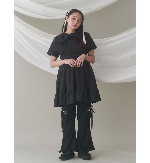 merry jenny「レースカットフリルリブパンツ」|その他|