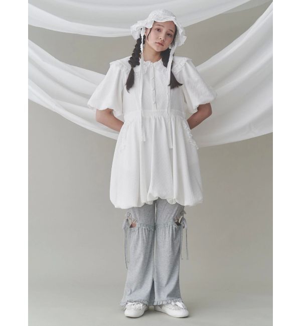 merry jenny「レースカットフリルリブパンツ」|その他|