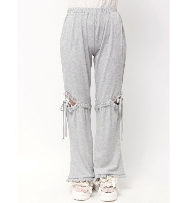 merry jenny「レースカットフリルリブパンツ」|その他|