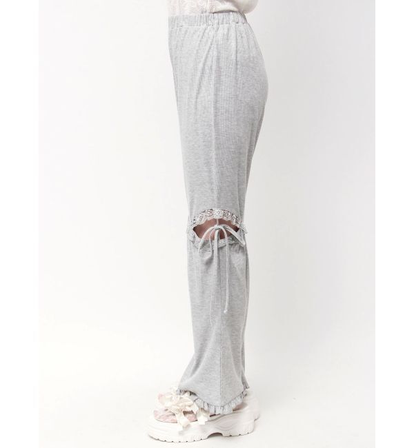 merry jenny「レースカットフリルリブパンツ」|その他|