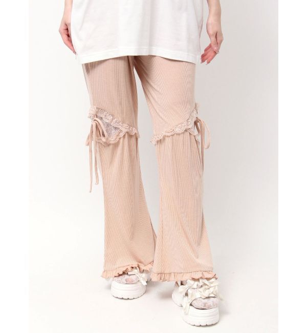 merry jenny「レースカットフリルリブパンツ」|その他|