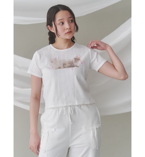 merry jenny「ラビットribbon Tシャツ」|Tシャツ・カットソー|