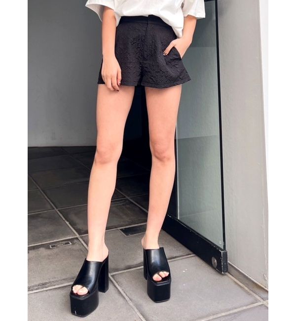 GYDA「【SETUP着用可】ジャカードシンプルショートパンツ」|その他|ブラック