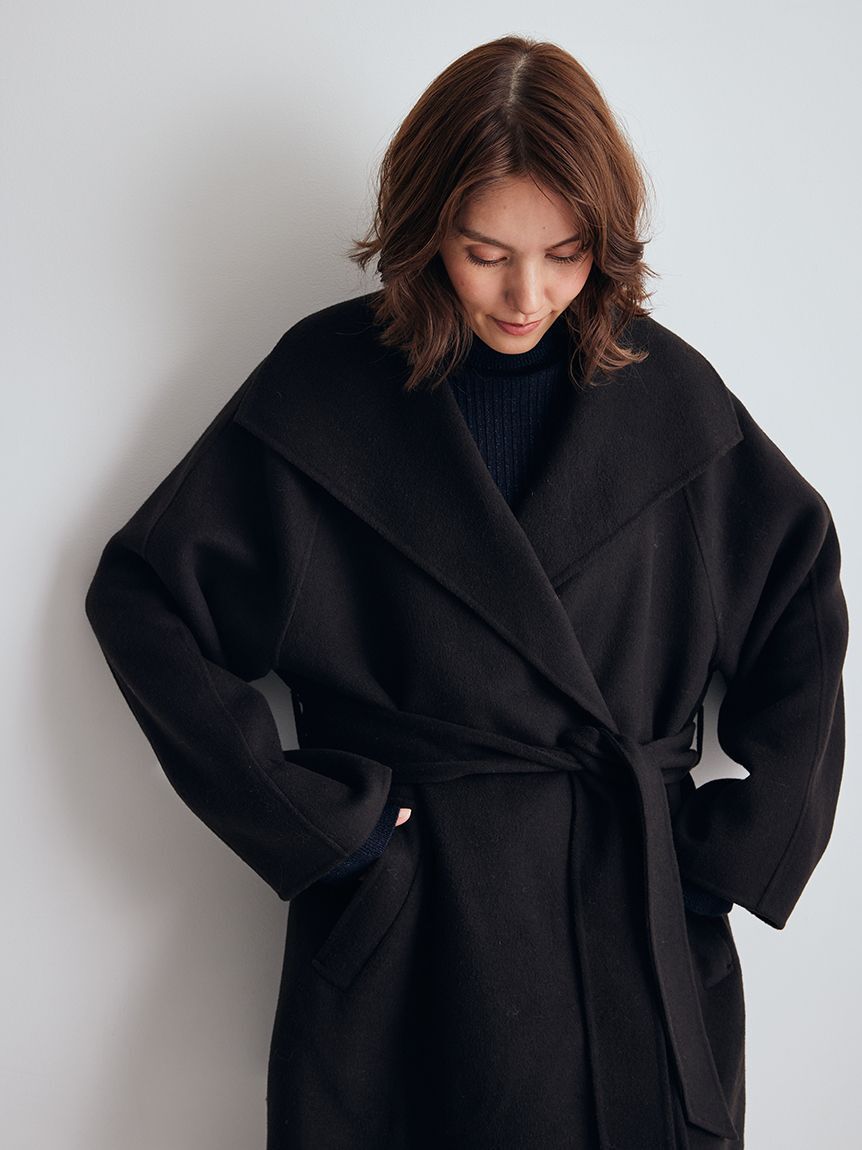 共ベルト付きビックカラーミディ丈コート（Mila Owen）｜ルミネの