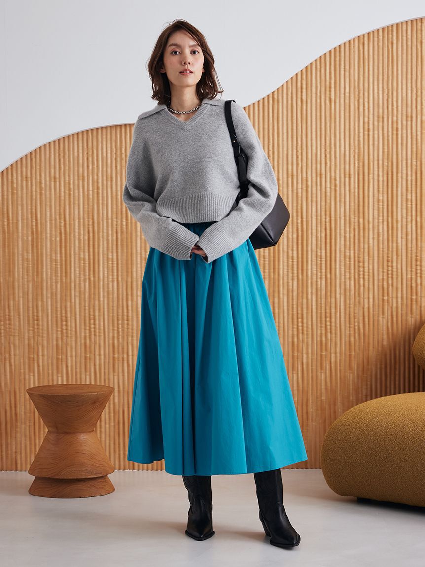 Mila Owen「【00サイズあり】ウエストゴムギャザーマキシスカート」|スカート|