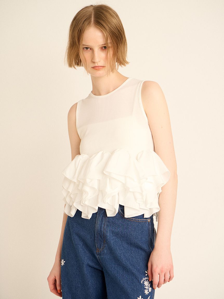 FURFUR「ペプラムカットトップス」|Tシャツ・カットソー|