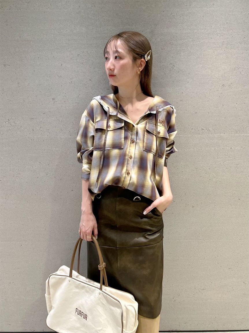 FURFUR「フーディーオンブレーチェックシャツ」|シャツ・ブラウス|